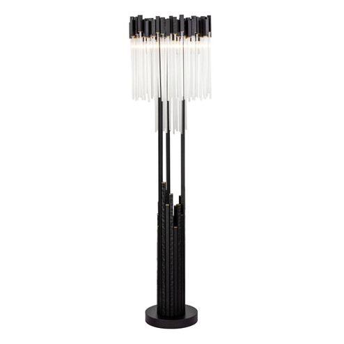 Matrix Six Light Floor Lamp in Matte Black/French Gold (137|309L06MBFG)