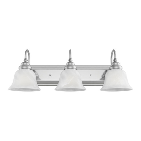Belmont Three Light Bath Vanity in Brushed Nickel w/ Polished Chrome (107|1003-95)