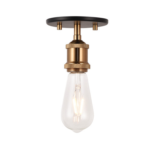 Bulstrode'S Workshop One Light Flush Mount in Aged Gold Brass (423|X46100AG)