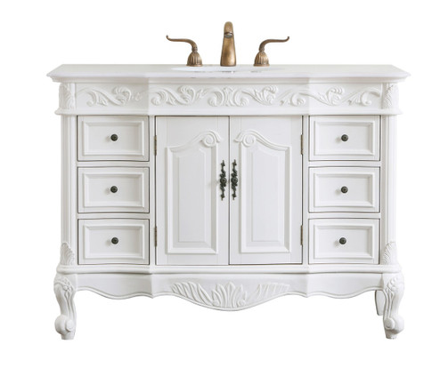Oakland Single Bathroom Vanity in Antique white (173|VF38848AW-VW)