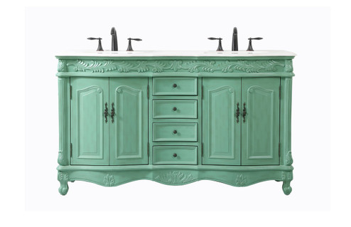 Windsor Double Bathroom Vanity in Vintage mint (173|VF-1049VM-VW)