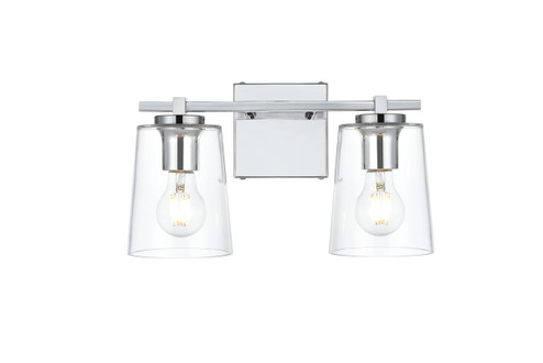 Kacey Two Light Bath Sconce in Chrome and Clear (173|LD7310W14CH)