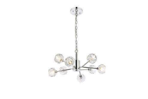 Graham Eight Light Pendant in Chrome and Clear (173|3509D24C)