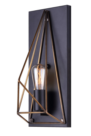 Greer One Light Wall Sconce in Matte Black And Gold (387|IWL676A01BKG)