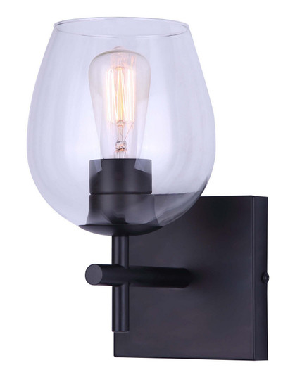 Cain One Light Vanity in Black (387|IVL1019A01BK)