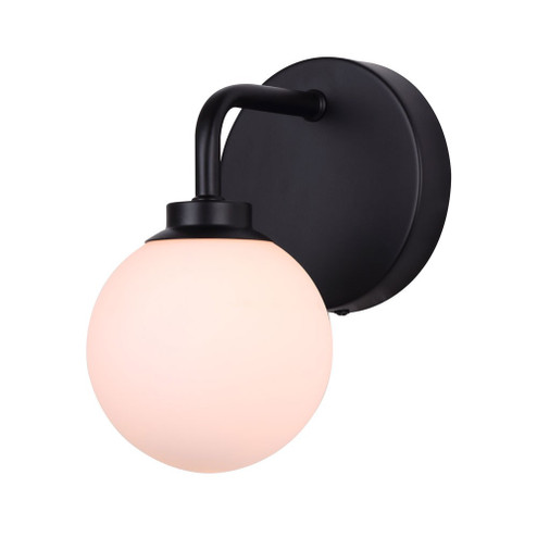 Asher One Light Wall Sconce in Matte Black (387|IWF1105A01BK9)