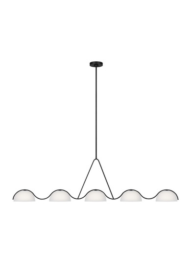 Nido Five Light Linear Chandelier in Midnight Black (454|KC1125MBK)