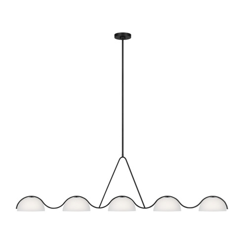 Nido Five Light Linear Chandelier in Midnight Black (454|KC1125MBK)