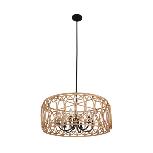 Tablas Six Light Pendant in Matte Black (33|515355MB)