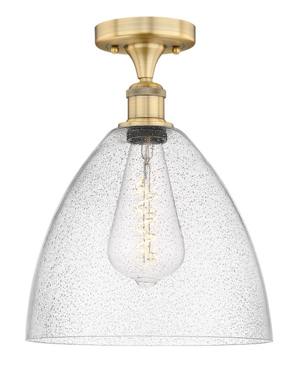 Edison One Light Semi-Flush Mount in Brushed Brass (405|616-1F-BB-GBD-124)