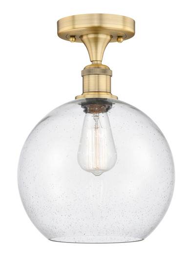 Edison One Light Semi-Flush Mount in Brushed Brass (405|616-1F-BB-G124-10)