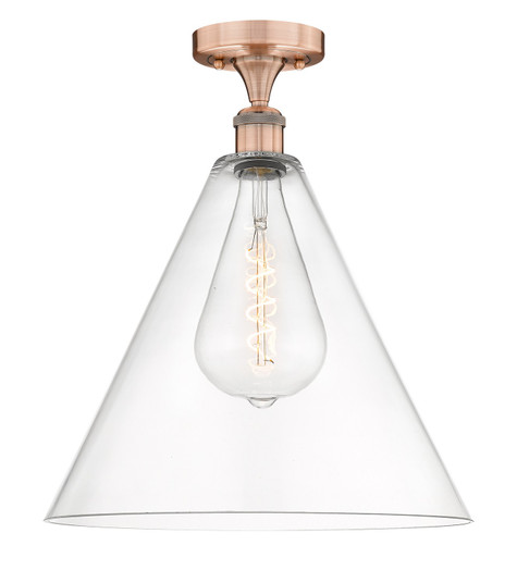 Edison One Light Semi-Flush Mount in Antique Copper (405|616-1F-AC-GBC-162)