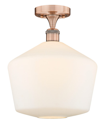 Edison One Light Semi-Flush Mount in Antique Copper (405|616-1F-AC-G651-12)