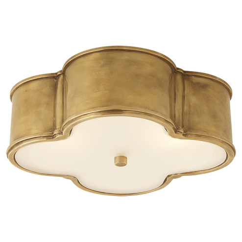Basil Three Light Flush Mount in Natural Brass (268|AH 4015NB-FG)