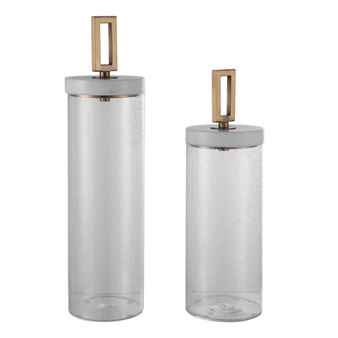 Hayworth Containers, S/2 in Brushed Brass (52|17545)