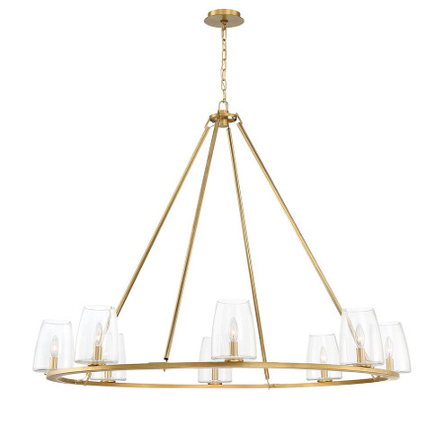 Beckett Eight Light Chandelier in Brass (90|190842)