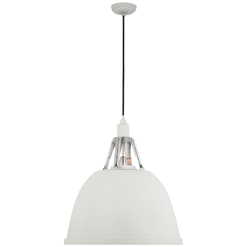 Gunner LED Pendant in White and Polished Aluminum (268|TOB 5642WHT/PAL)