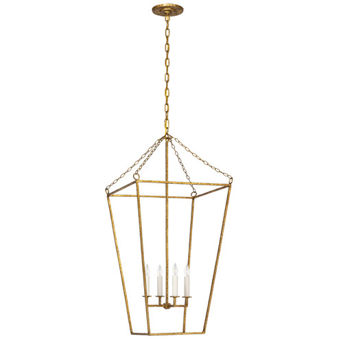 Malloy LED Lantern in Gilded Iron (268|MF 5103GI)