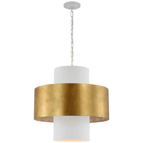 Chalmette LED Pendant in Plaster White and Gild (268|JN 5332PW/G)