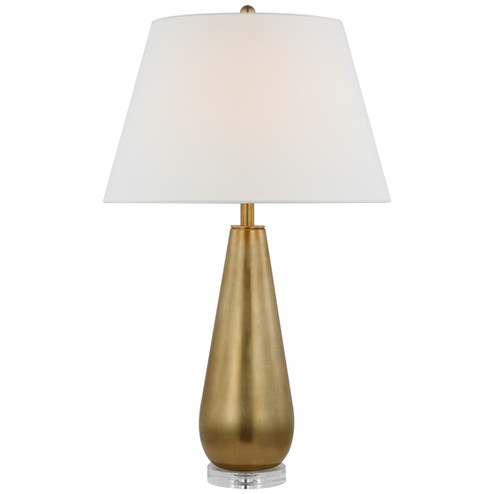 Aris LED Table Lamp in Antique-Burnished Brass and Clear Glass (268|CHA 8185AB-L)