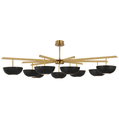 Valencia LED Chandelier in Hand-Rubbed Antique Brass (268|ARN 5522HAB-BLK)