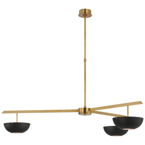 Valencia LED Chandelier in Hand-Rubbed Antique Brass (268|ARN 5520HAB-BLK)