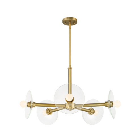 Litto Five Light Chandelier in Brushed Gold (43|D294C-5CH-BG)