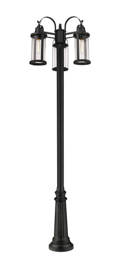 Roundhouse Three Light Outdoor Post Mount in Black (224|569MP3-511P-BK)
