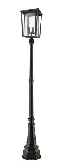 Seoul Three Light Outdoor Post Mount in Oil Rubbed Bronze (224|571PHXLR-564P-ORB)
