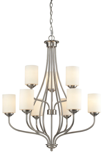 Cardinal Nine Light Chandelier in Brushed Nickel (224|434-9-BN)