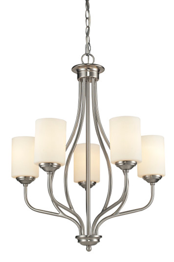 Cardinal Five Light Chandelier in Brushed Nickel (224|434-5-BN)