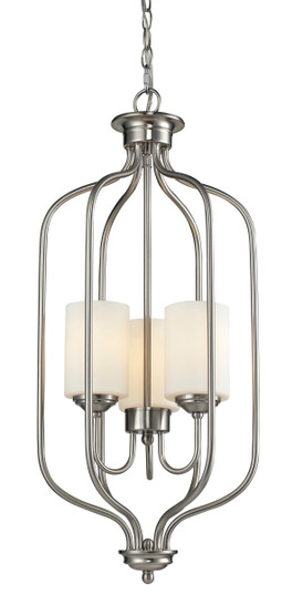 Cardinal Three Light Chandelier in Brushed Nickel (224|434-31-BN)