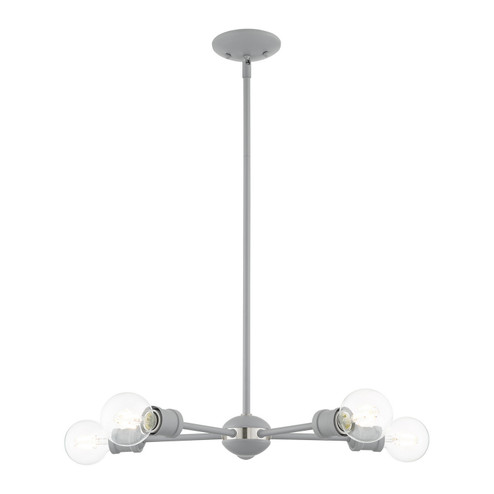 Lansdale Five Light Chandelier in Nordic Gray w/ Brushed Nickels (107|46135-80)