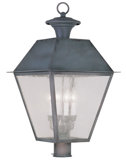 Mansfield Four Light Outdoor Post Lantern in Charcoal (107|2173-61)