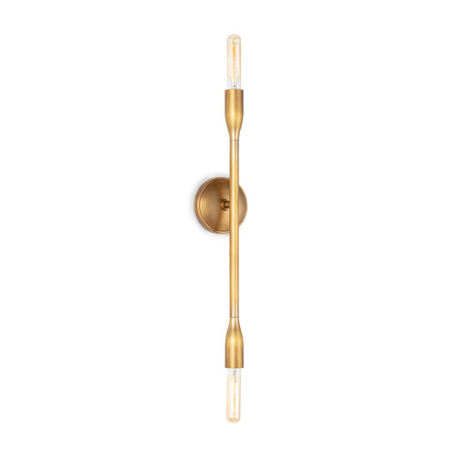 Cobra Two Light Wall Sconce in Natural Brass (400|15-1224NB)