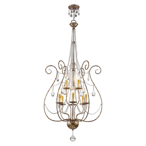 Isabella Nine Light Foyer Chandelier in Hand Applied European Bronze (107|51911-36)