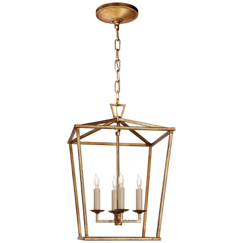 Darlana Four Light Lantern in Gilded Iron (268|CHC 2164GI)