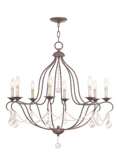 Chesterfield Eight Light Chandelier in Hand Applied Venetian Golden Bronze (107|6428-71)