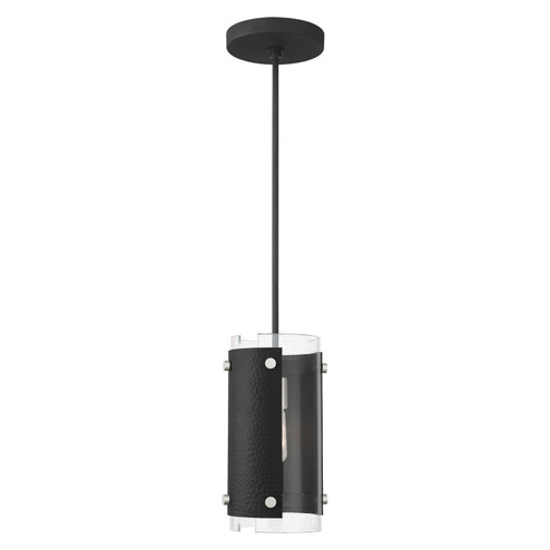Barcelona One Light Pendant in Black w/ Brushed Nickels (107|45991-04)