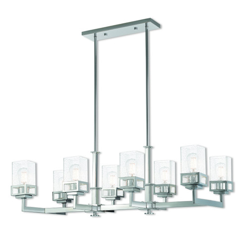 Harding Eight Light Linear Chandelier in Polished Chrome (107|40598-05)