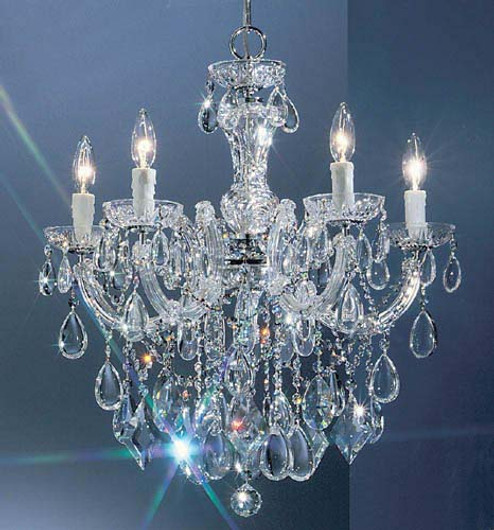 Rialto Contemporary Five Light Chandelier in Chrome (92|8355 CH C)