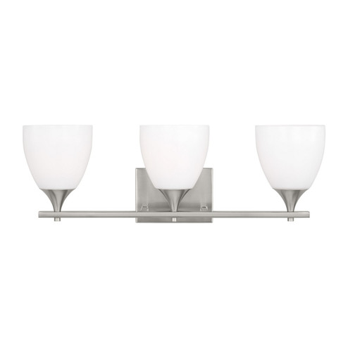 Toffino Three Light Bath in Brushed Steel (454|DJV1023BS)