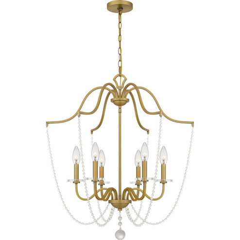 Sunday Six Light Chandelier in Aged Brass (10|SDY5028AB)