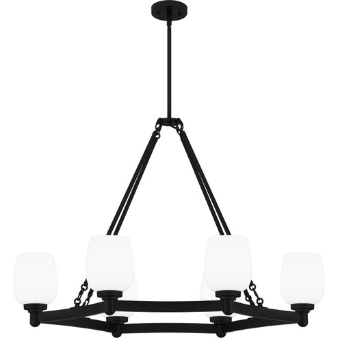 Penning Six Light Linear Chandelier in Matte Black (10|PNG638MBK)
