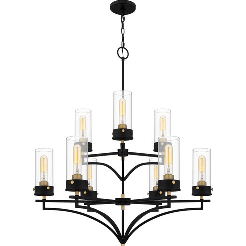 Hillside Nine Light Chandelier in Matte Black (10|HLS5031MBK)
