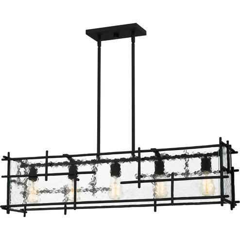 Daphne Five Light Linear Chandelier in Matte Black (10|DPN538MBK)