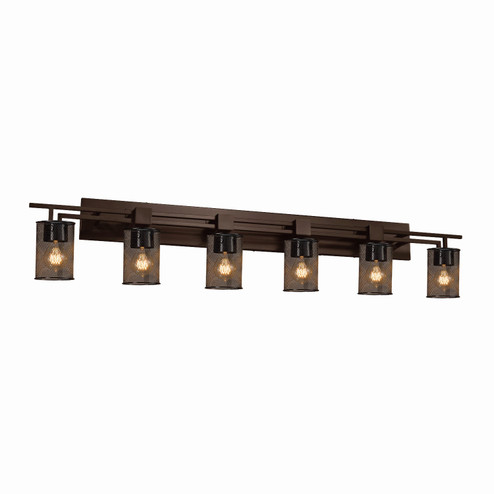 Wire Mesh Six Light Bath Bar in Dark Bronze (102|MSH-8706-10-DBRZ)