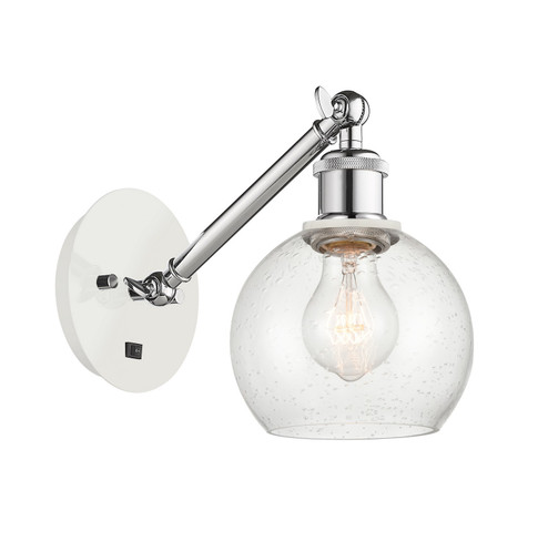 Ballston One Light Wall Sconce in White Polished Chrome (405|317-1W-WPC-G124-6)
