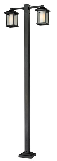 Mesa Two Light Outdoor Post Mounted Fixture in Black (224|523-2-536P-BK)
