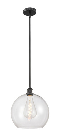 Edison One Light Pendant in Matte Black (405|616-1S-BK-G122-14)